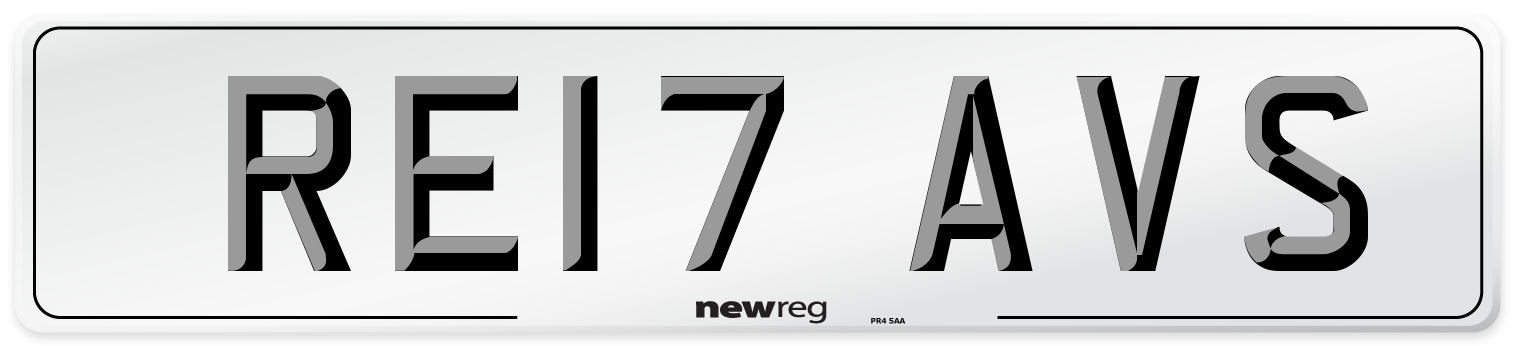 RE17 AVS Number Plate from New Reg